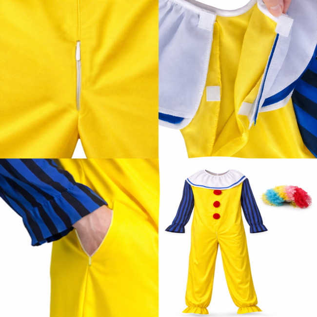 Partychimp Kostuum - Scary Clown - Met pruik - M