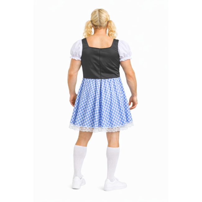 Partychimp Kostuum - Der Alpenrocker - Mannendirndl - Met Pruik - L/XL
