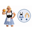 Partychimp Kostuum - Der Alpenrocker - Mannendirndl - Met Pruik - L/XL