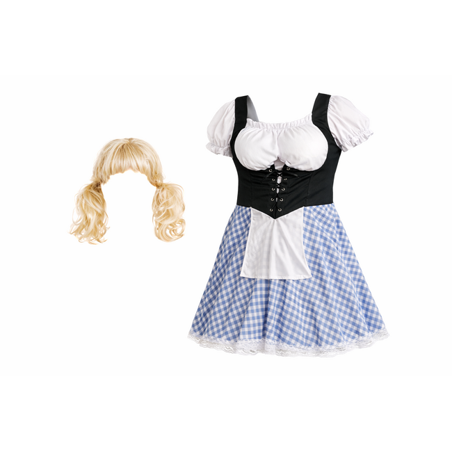 Partychimp Kostuum - Der Alpenrocker - Mannendirndl - Met Pruik - L/XL