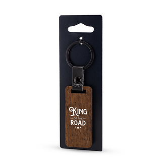 Miko Sleutelhanger - Lekker stoer - King of the road - Hout