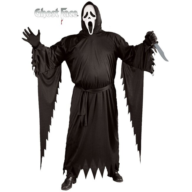 Partychimp Kostuum - Ghost face - Inclusief masker - Licentie - S/M/L