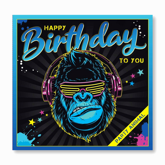 PaperClip Kaart - Muziek - Happy birthday to you, party animal - 032