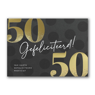 PaperClip Kaart - 50 jaar - Glitter & Glamour - LLE.3016