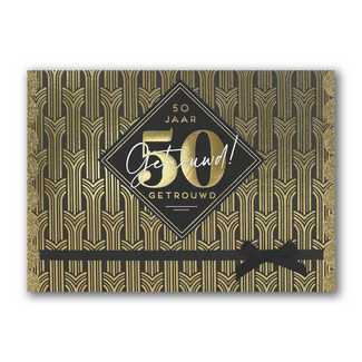 PaperClip Kaart - 50 jaar getrouwd - Glitter & Glamour - LLE.3028