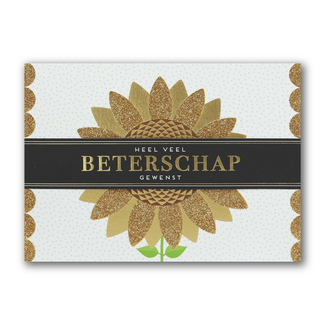PaperClip Kaart - Beterschap - Glitter & Glamour - LLE.3033