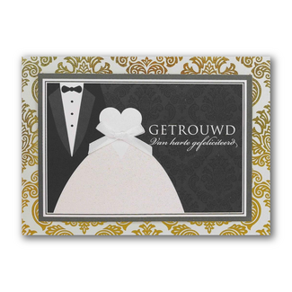 PaperClip Kaart - Getrouwd - Glitter & Glamour - LLE.3027