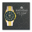 PaperClip Kaart - Happy birthday, horloge - Glitter & Glamour - SQA.3010