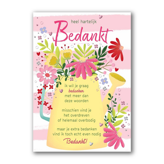 PaperClip Kaart - Heel hartelijk bedankt - Lifetime of love - 01-LV.GBE.0034