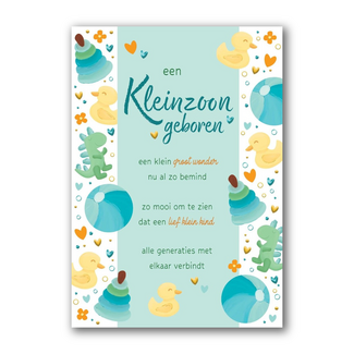 PaperClip Kaart - Een kleinzoon geboren - Lifetime of love - 01-LV.GBE.0030