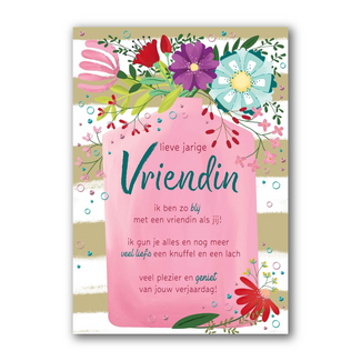 PaperClip Kaart - Lieve jarige vriendin - Lifetime of love - 01-LV.GBE.0015