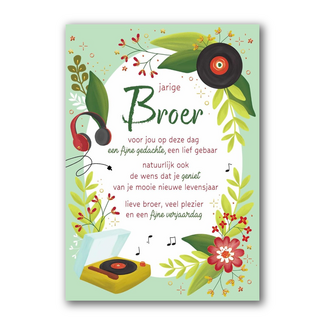 PaperClip Kaart - Jarige broer - Lifetime of love - 01-LV.GBE.0014