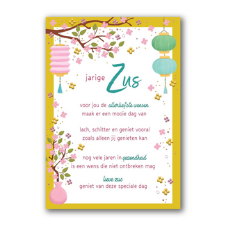 PaperClip Kaart - Jarige zus - Lifetime of love - 01-LV.GBE.0013