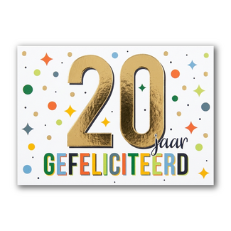 Artige Kaart - 20 jaar - Goud waard - GWA11