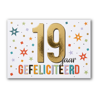 Artige Kaart - Goud waard - 19 jaar - GWA10