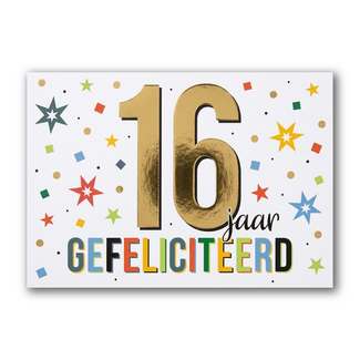 Artige Kaart - Goud waard - 16 jaar - GWA07