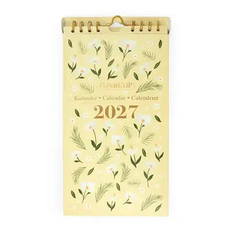 PaperClip Kalender - Witte bloemen - 2027 - 04-KAL.MA.2710-1