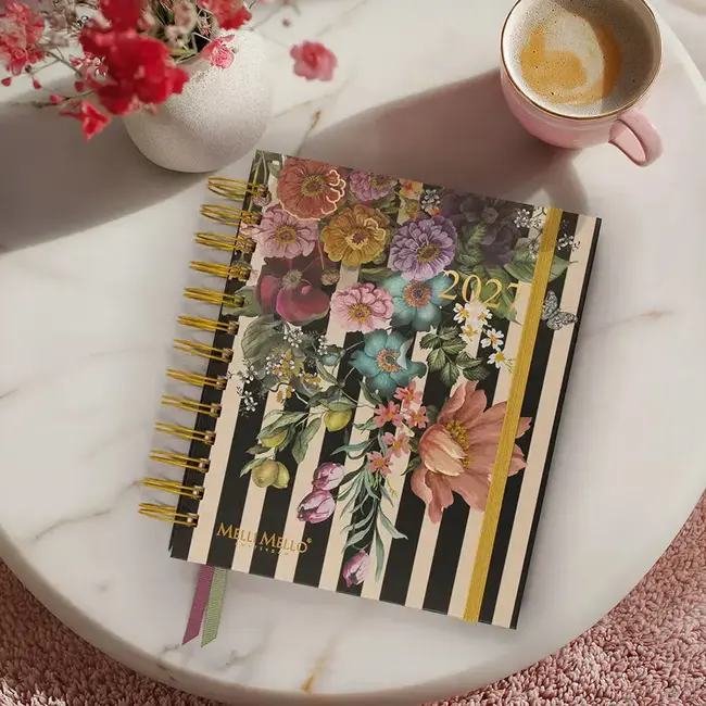 PaperClip Agenda - Melli Mello - Zwart/witte verticale strepen - 2027 - 04-AGE.MM.2706