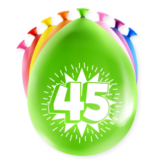 Paper Dreams Ballonnen - 45 jaar - 30cm - 8st.