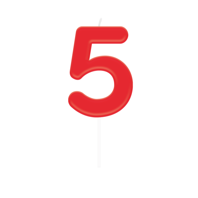 Paper Dreams Cijferkaars - Taartkaarsje - 5