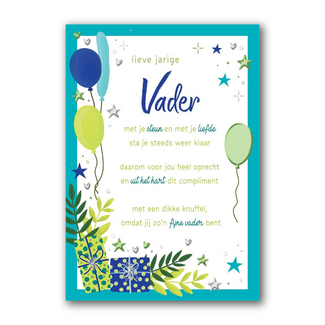 PaperClip Kaart - Lieve jarige vader - Lifetime of love - 01-LV.GBE.0002