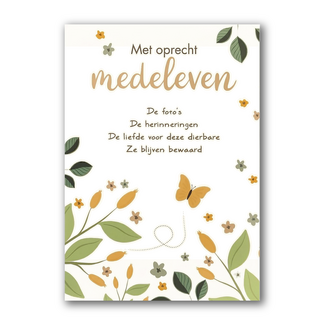 Artige Kaart - Met oprecht medeleven - Intense - TE062-C