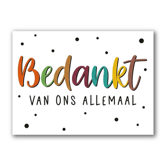 Artige Kaart - Bedankt van ons allemaal - Eyecandy - EC58-D