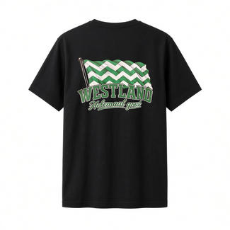 1234feest Shirt - Westland, helemaal goud - Zwart - S