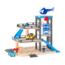 Parkeer garage - Klein - Hout - Inclusief 6 figuren - 30x28x22,5cm