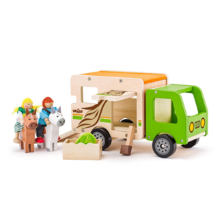 Auto - Truck - Paardentransport - 25,3x10,7x14,5cm