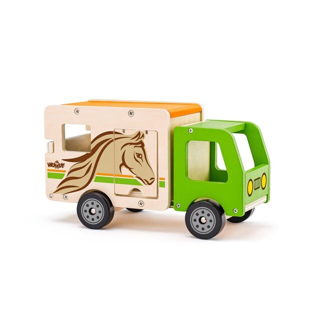 Auto - Truck - Paardentransport - 25,3x10,7x14,5cm