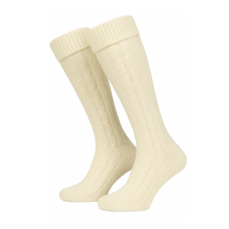 Partychimp Sokken - Kniekousen - Tiroler - Lang - Off white - Maat 43/46