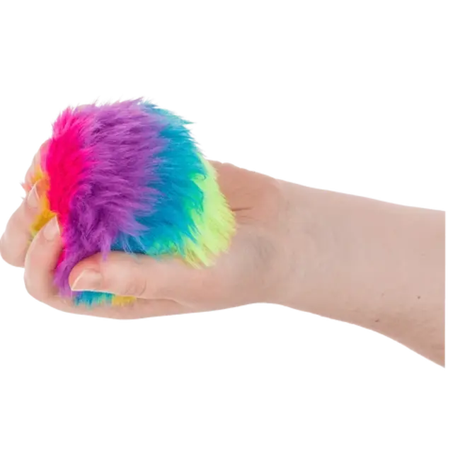 Out of the Blue Stress bal - The plushie one - Regenboog - 7,5cm