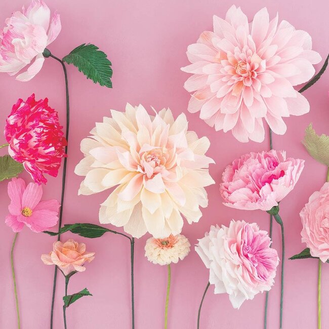 Kaart - Roze bloemen op roze - Galleria - VB0.3010