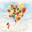 Kaart - Meisje & ballonnen - Galleria - VB0.3014