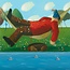 Kaart - Man met feesthoed in hangmat - Galleria - VB0.3022