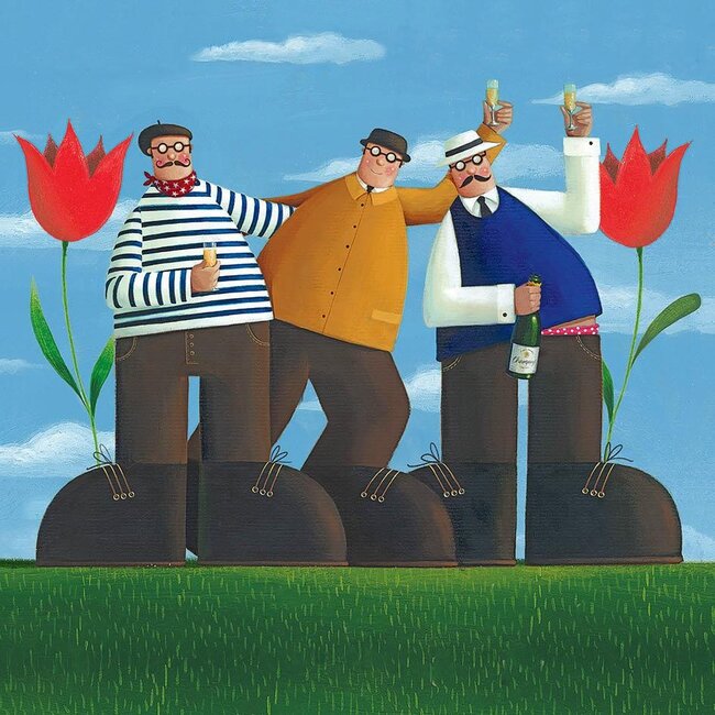 Kaart - Drie mannen in klompen - Galleria - VB0.3044