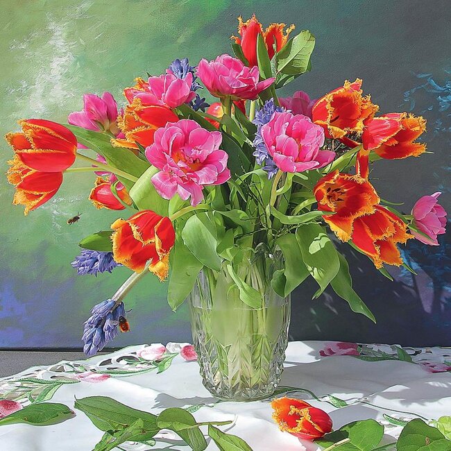Kaart - Tulpen in kristallen vaas - Galleria - VB0.3054