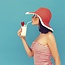 Kaart - Vrouw met rode hoed & milkshake - Galleria - VB0.3083