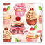 Kaart - Cupcakes & roze strik - Galleria - VB0.3002