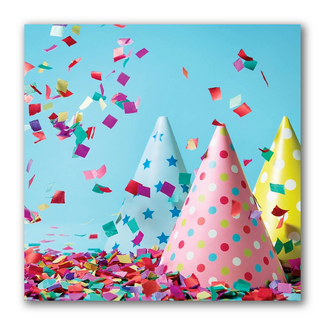 Kaart - Feesthoedjes & confetti - Galleria - VB0.3005