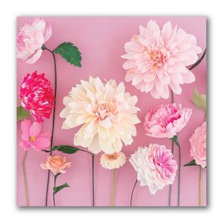 Kaart - Roze bloemen op roze - Galleria - VB0.3010
