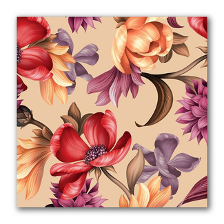 Kaart - Rode & oranje bloemen - Galleria - VB0.3015