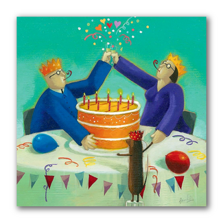 Kaart - Paar met taart & hond - Galleria - VB0.3018