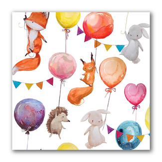 Kaart - Bosdieren met ballonnen - Galleria - VB0.3019