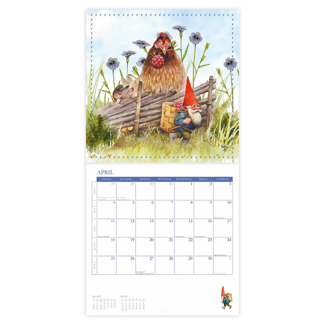 Comello Kalender - De kabouter - Rien Poortvliet - 2027 - 30x30cm