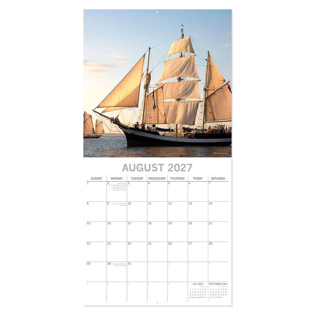 Comello Kalender - Tall Ships - 2027 - 30x30cm