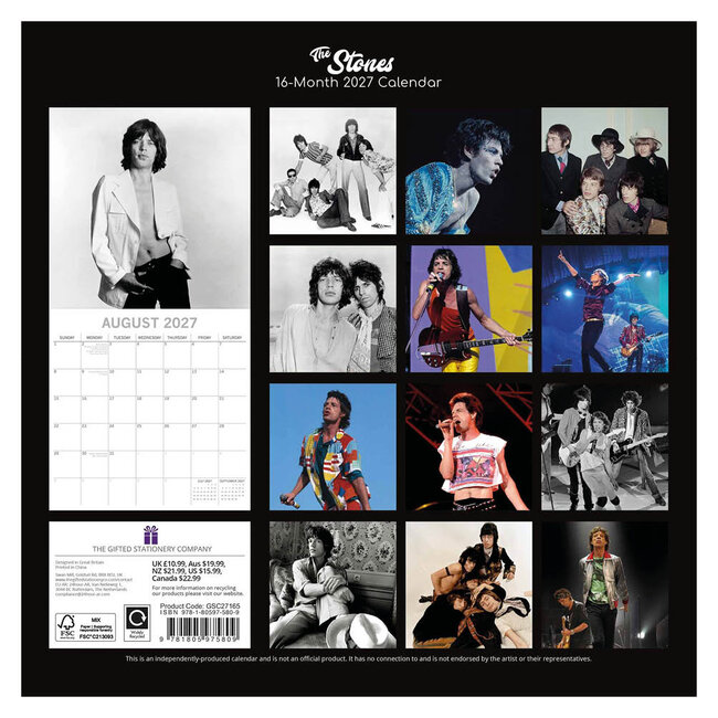 Comello Kalender - The Stones - 2027 - 30x30cm