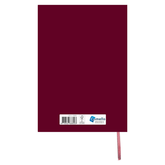 Comello Agenda - Bordeauxrood - 2027 - 21x14,5cm