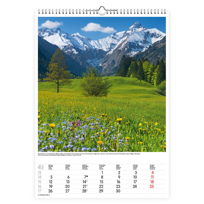 Comello Kalender - Alpen - 2027 - 30x42cm